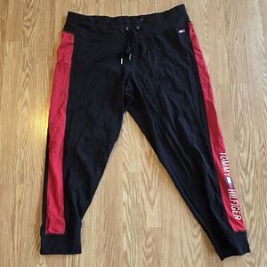 Tommy Hilfiger Sport Sweatpants Jogger Womens Size 3X Black Logo Drawstring